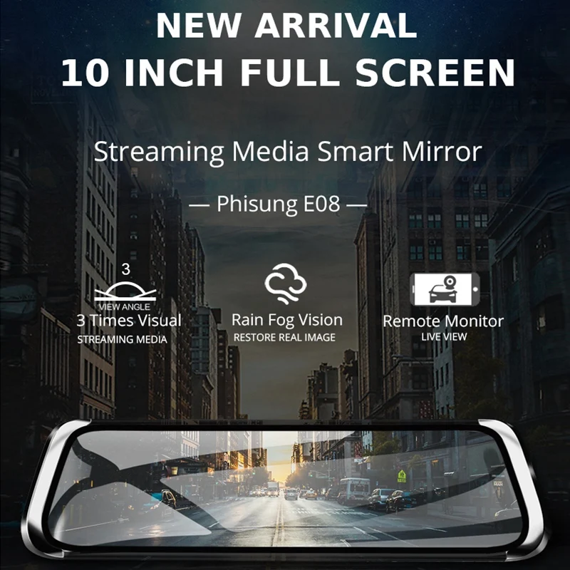 E08 Pro американская версия 4G 10 дюймов ADAS Dash камера двойная камера HD1080P gps Navi Автомобильный видеорегистратор wifi точка доступа Bluetooth EEN