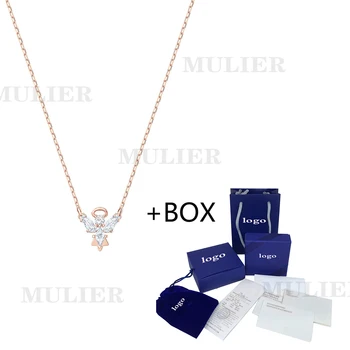 

SWA【New】MULIER Fashion Abstract Angel Model Necklace Female Clavicle Chain Pendant 5498966 Necklace Send Girlfriend Best Gift