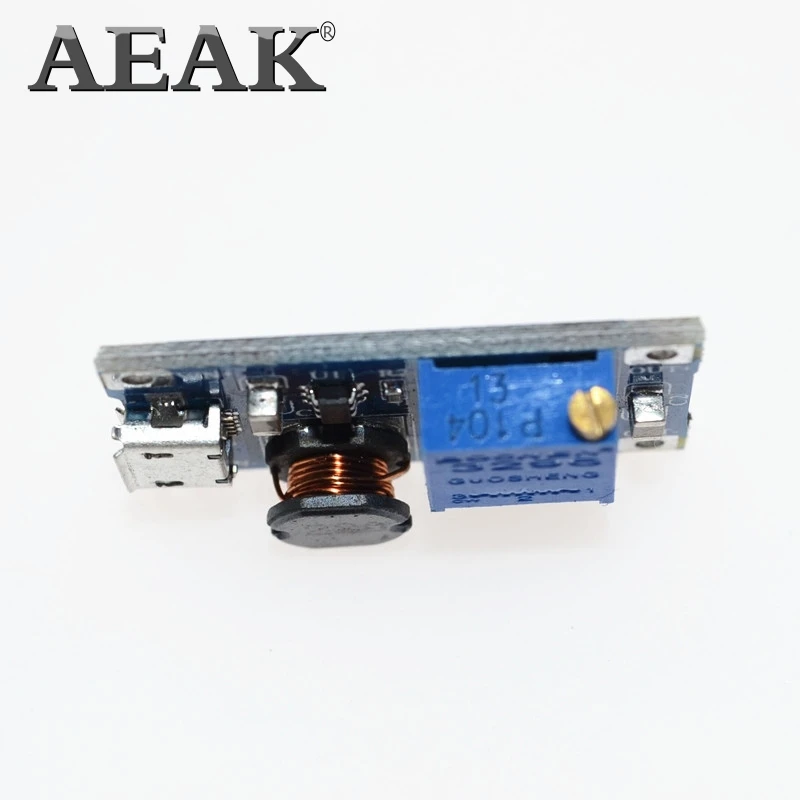 AEAK MT3608 DC регулируемый Повышающий Модуль 2А с MICRO USB 2в 24в до 5В 9В 12В 28В LM2577|step up|5v to