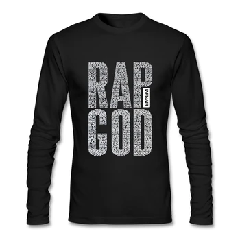 

Quality Men T-shirts Swag Eminem Rap God The Rapper Rock Roll T-Shirt for Men Custom Fit O-neck Long Sleeve Camisetas For Adult