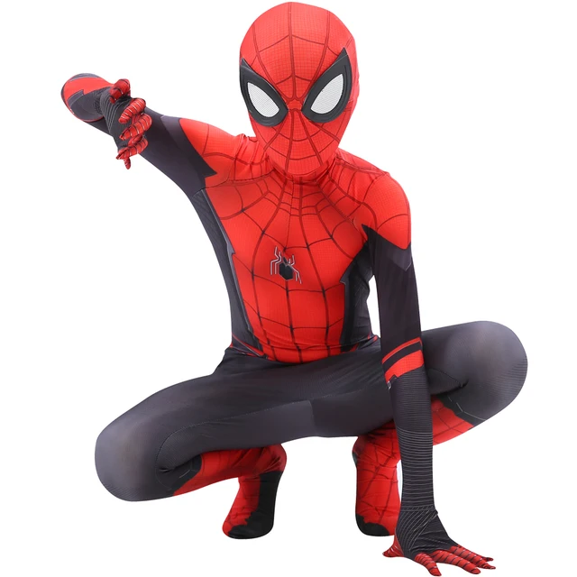 Halloween Red Black Spider boy Costume man Spider Suits Spider Kids man ...