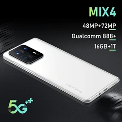 Cellphone 5G MIX4 7.3 Inch 7300 mAh Global Version Mobile Phone Qualcomm 888+ 16GB 1T Smartphone Android12 10 Core Unlock 4G LTE