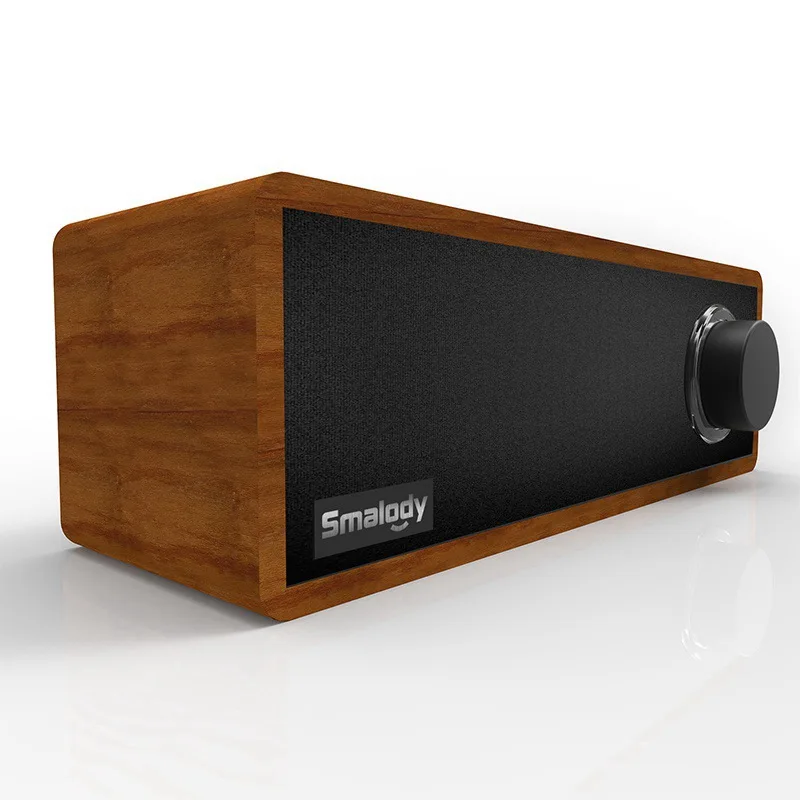 SL-50 Smalody Деревянный беспроводной Bluetooth 5 0 динамик портативный мини ретро Саундбар
