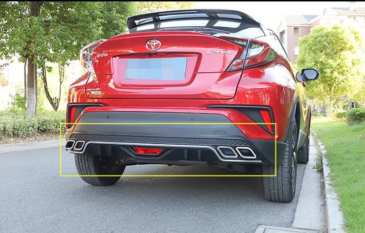 Для Toyota CHR C-HR- задний спойлер бампер диффузор протектор обвес бампер задняя Лопата задний спойлер черный/красный abs