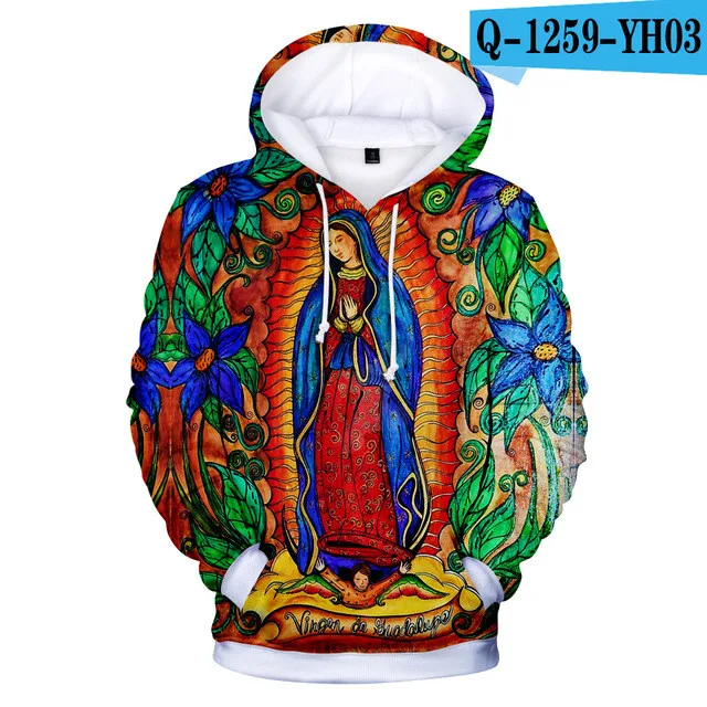 Our Lady Of Guadalupe Virgin Mary бейсболка в мексиканском стиле 3d толстовки 4xl harajuku Толстовка пуловер свитшот куртка в уличном стиле Одежда - Цвет: 3dwy-1012