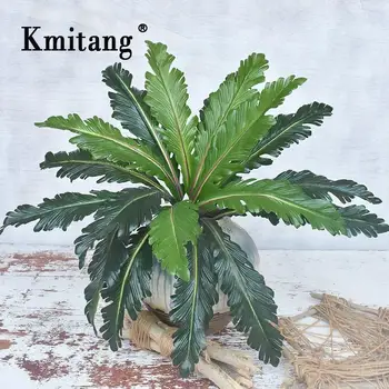 

50cm 18heads Tropical Persian Leaves Artificial Plants Branch Fern Grass Plastic Palm Leafs Plant Wall Foliage Home Decoration