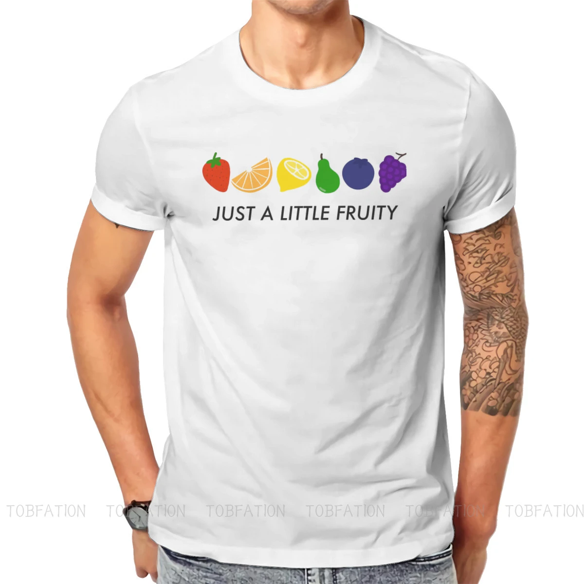 chocola Speels Carrière Lgbt Homo Rainbow Pride Fruitige Vlag Klassieke Tshirt Classic Alternatieve  Herenkleding Tops Katoen Crewneck T shirt|T-shirts| - AliExpress