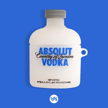

Cute 3D Russia Vodka liqueur case Soft silicone earphone protection cover for airpods pro coque charging box For Apple AirPods 2