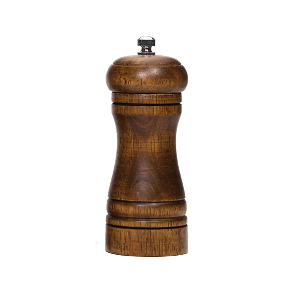 

Natural Durable Oak Wood Kitchen Tools Cooking Salt and Pepper Grinder Hand Movement Oak Wood Pepper Mill Drop Shipping