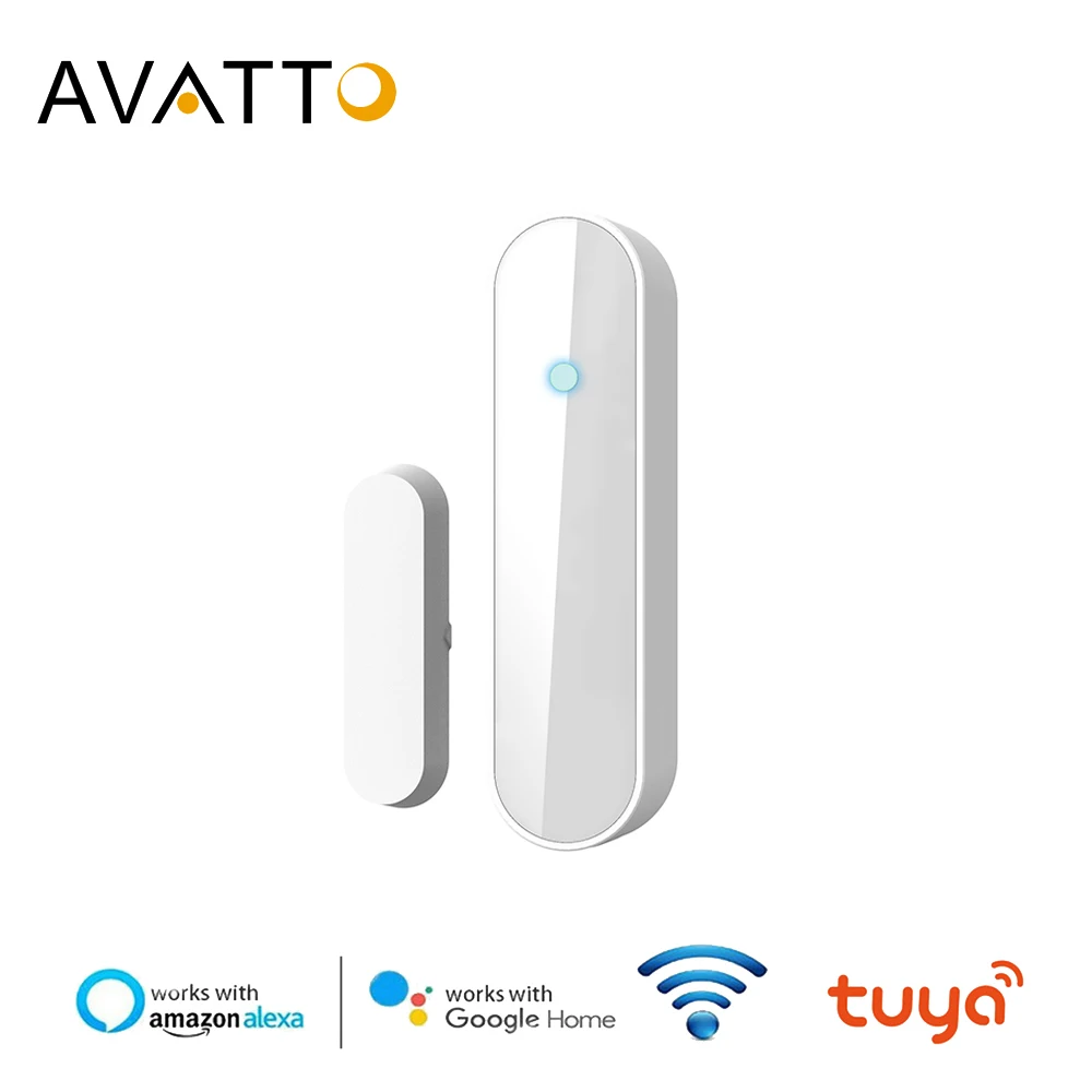 AVATTO Tuya умный беспроводной дверной оконный датчик, WiFi дверной детектор, совместимый с Alex, Google Home IFTTT для умного дома