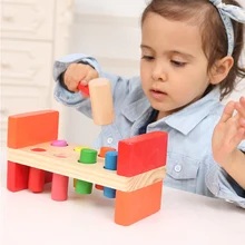 Ударная скамейка деревянная игрушка с молотком развивающая игрушка помогая мелкой моторике AN88