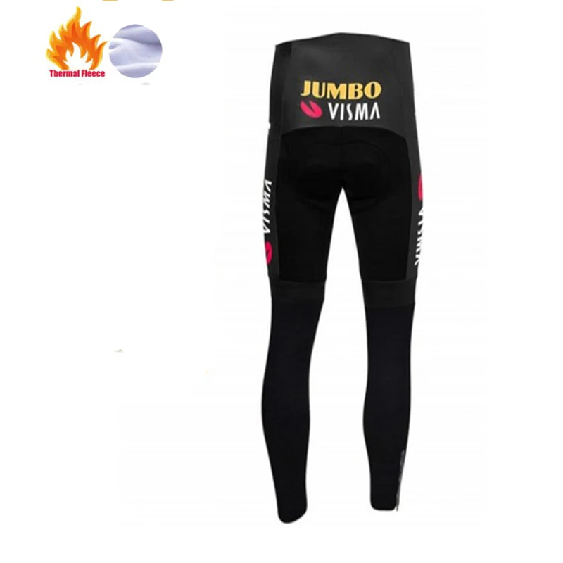 fleece pants 2 ciclismo invierno Jumbo Visma велосипедная футболка с длинным рукавом, одежда для велоспорта, зимняя Флисовая теплая одежда camisa ciclismo masculina - Цвет: fleece pants 2