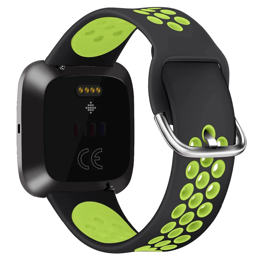 Double Color Silicone Watch Strap For Fitbit Versa 2 Smart Watch Breathable Bracelet Band for fitbit versa versa lite correa (2)