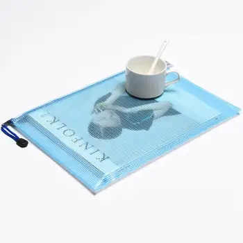 Billig A4/A5 PVC Lagerung Tasche Schule Büro Versorgung Transparent Lose Blatt Notebook Zipper Selbst-abdichtung Datei Halter LX1799