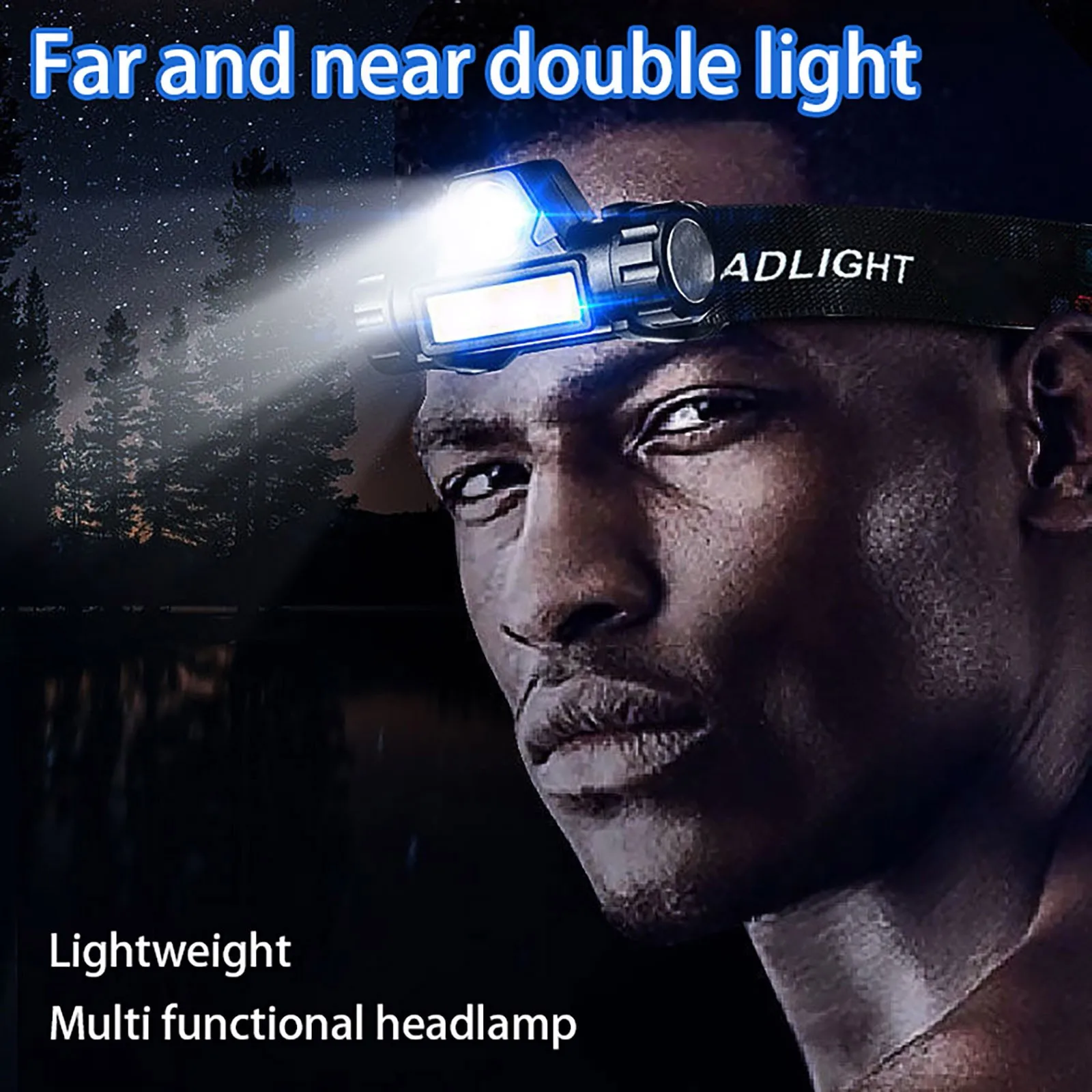 990w Xpe/890w Cob Headlamp Head Lamp Headlight Waterproof Led Built In Usb Rechargeable 18650 Battery Working Light#g3 | Лампы и