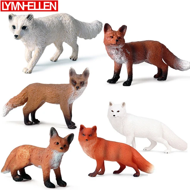 Fox Toy, Red, Animal, Very Realistic Rubber Figure, Model, Educational, Animal, Hand Painted Figurines, 3 inch Ch098 BB86