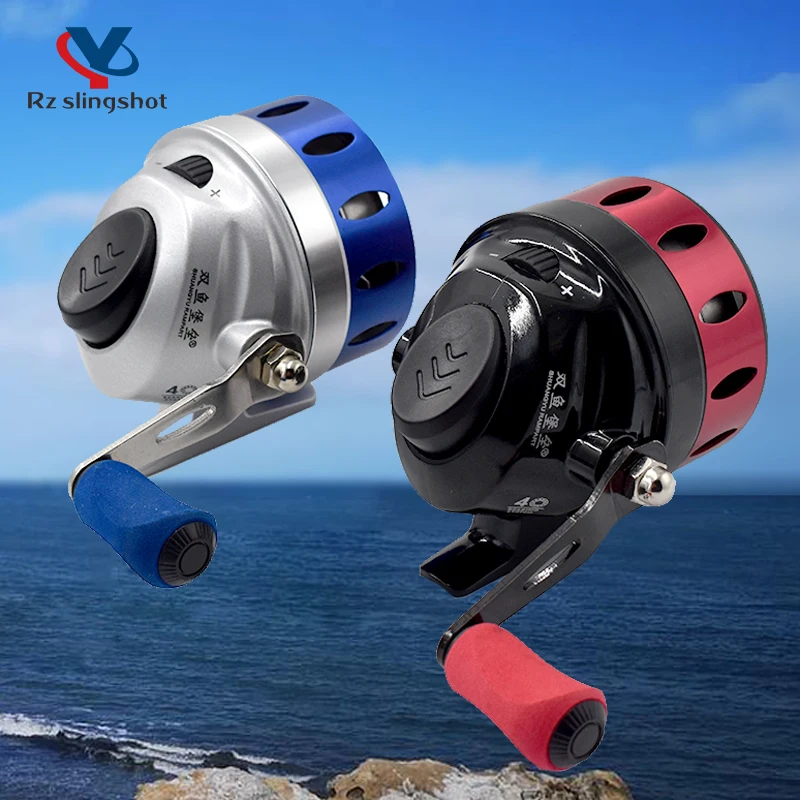 TR35/TB35 Metal Slingshot Fishing Reels Speed Ratio 4.3:1 Built-in Line  Catapult Bow Fish Wheel for Outdoor Hunting Shooting - AliExpress