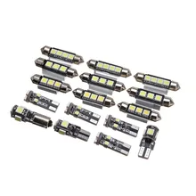 Звезда Яо 16 шт. Автомобильный светодиодный светильник декодирования лампа Чтение can-шины свет двойной в виде пятиконечных 5050 Комбинации Ba9s огни