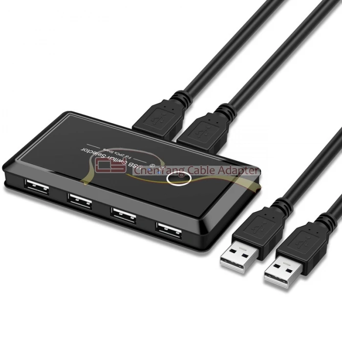 KVM USB 2,0 или 3,0 переключатель 2 порта ПК обмен 4 устройства для клавиатуры мышь Сканер Принтер