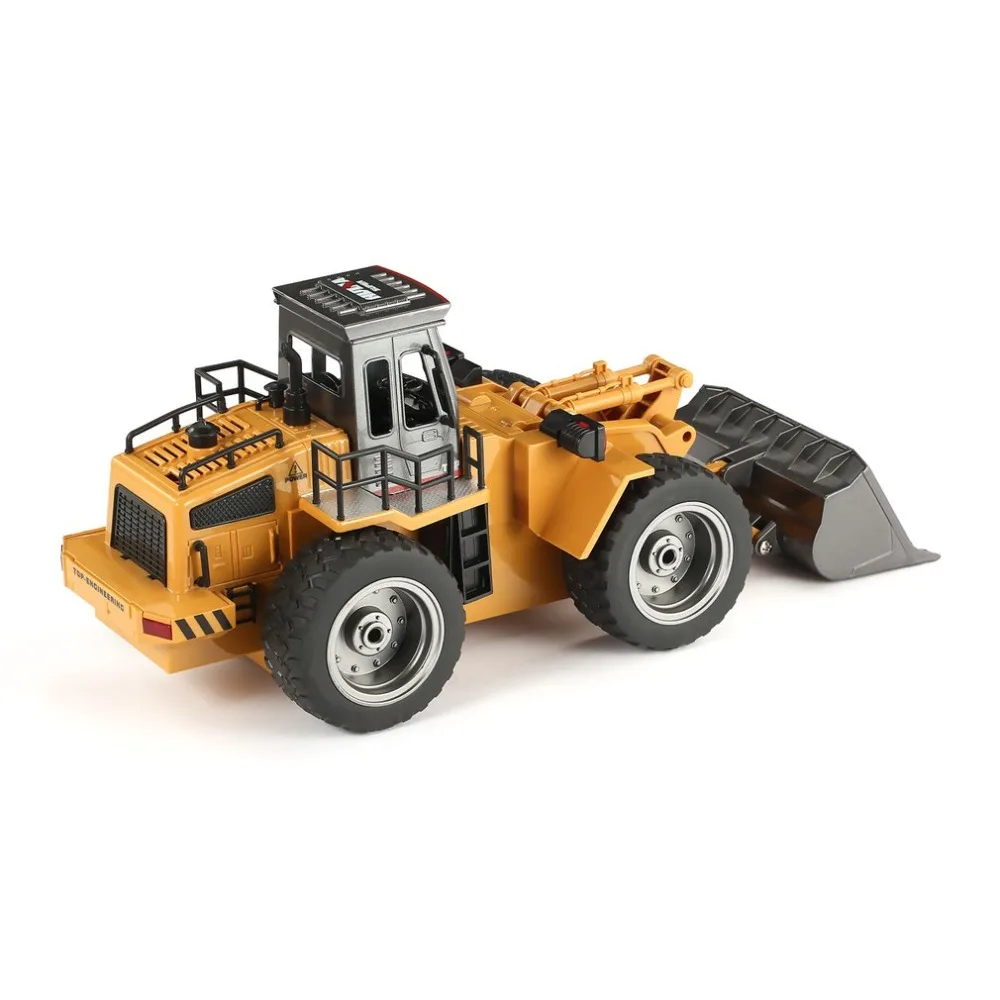 HUINA 1520 RC металлический бульдозер грузовик игрушка 6CH 1/18 2,4 GHz RTR фронтальный погрузчик Инженерный пульт дистанционного управления Строительный трактор грузовики