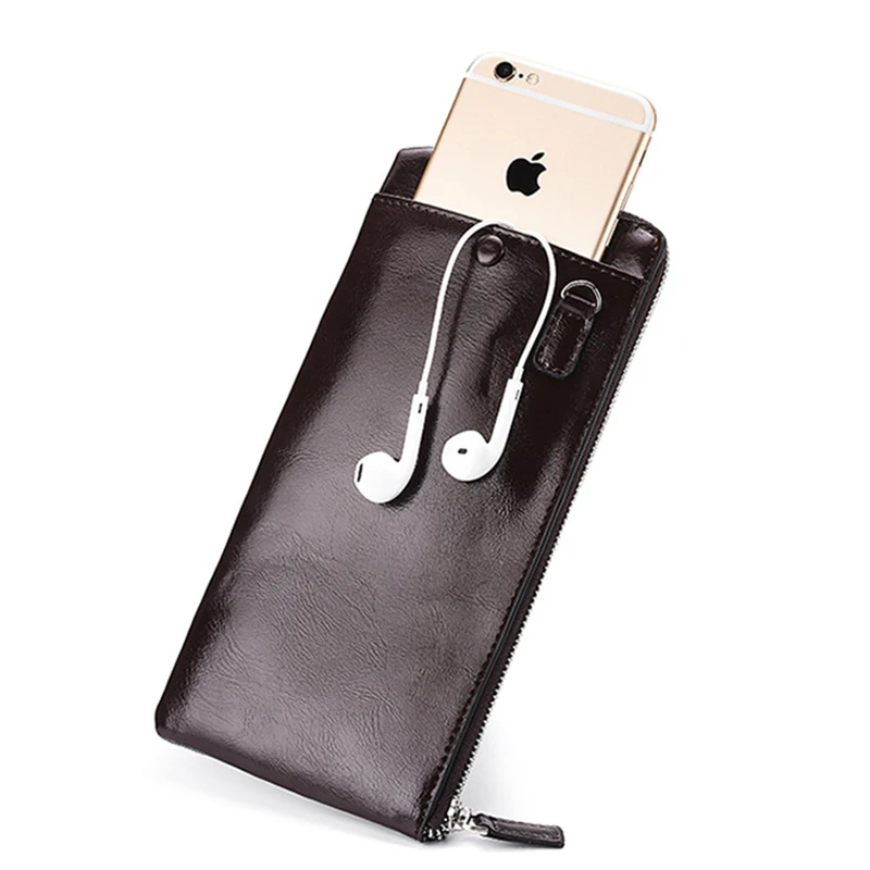 

Long Style Wallet Men's Zipper Card Package Mobile Phone Bag Purse for Men Coin Purses Clutch Male Wallets High Quality Fashion