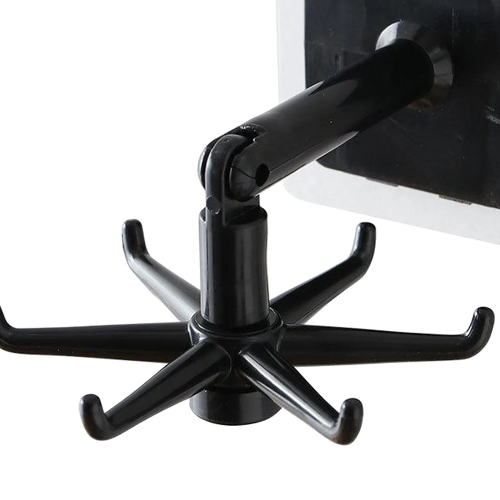 1pc Kitchen Utensil Hanging Rack Organiser Wall Mounted ABS Plastic Hook Hanger