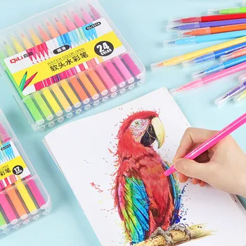 

48-color soft-tip watercolor pen 18/24/36 color washable color color brush pen hook line pen student stationery