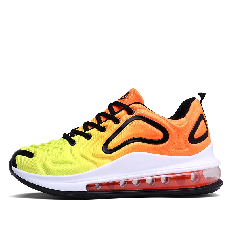 Обувь для влюбленных с атмосферной подушкой; мужские кроссовки; Мужская обувь; мужская повседневная обувь; zapatillas hombre chaussure homme tenis masculino - Цвет: 720 yellow orange-1