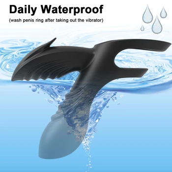 Couples Long Lasting Erection Penis Vibrator With Double Ring Massager Vagina Clitoris Stimulator Orgasm Adult Sex Toys For Men 4