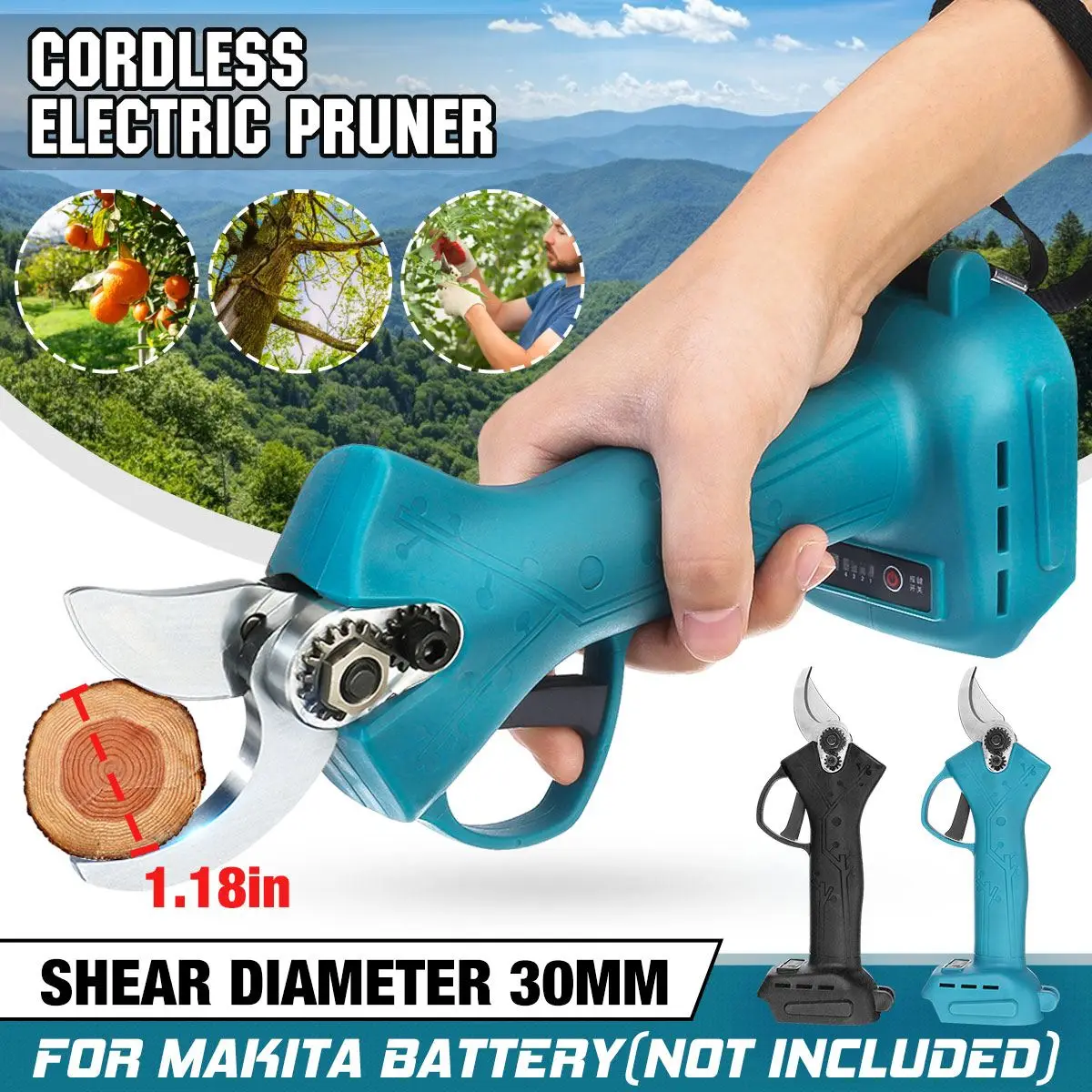 30Mm Cordless Elektrische Snoeischaar Schaar Tak Snoeischaar Bonsai Voor Makita 18V Batterij|Snoeigereedschap| - AliExpress