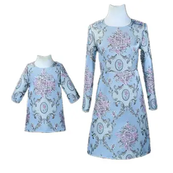 

Mother Daughter Dresses Mommy Girl Flower Matching Twinning Party Dress Family Look Outfits Girl Mom Clothes J507
