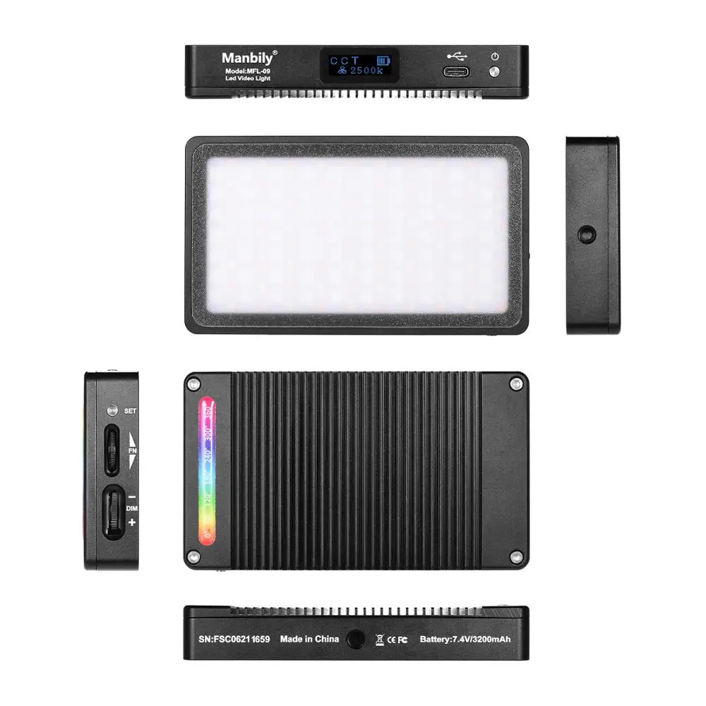 Manbily MFL-09 Pocket RGB LED Video Light Fill