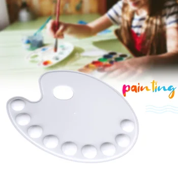 

9 Wells Home Painting Pallet DIY Kindergarten Watercolor Gift Reusable Kids Space Saving Art Supplies Drawing Tray Pigment