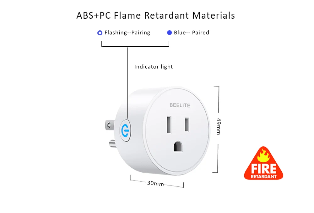 Beelite wifi tomada inteligente eua 10a 16a