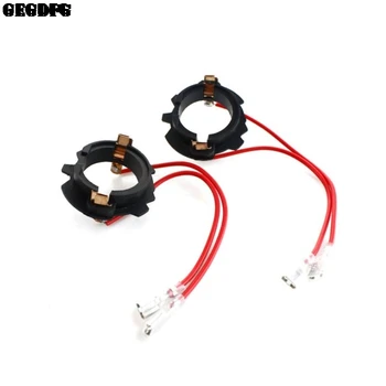 

2Pcs H7 LED Headlight Bulb Base Holder Retainer Headlamp Socket Adapter For Golf 5 MK5