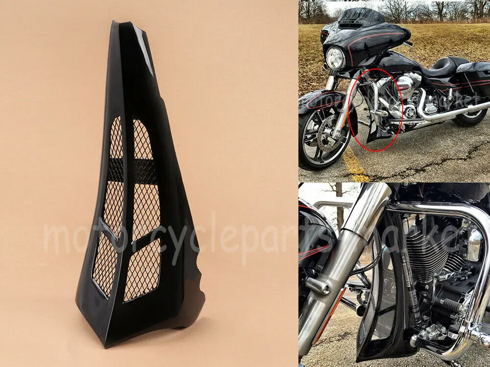 

For Harley Touring 2009-2013 Road King Road Street Glide Custom Chin Spoiler Scoop Gloss Black