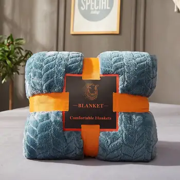 

Embossed Throw blankets flannel fleece bed sheet home textile covers anti-pilling cute plush coral fleece fluffy blanket gift