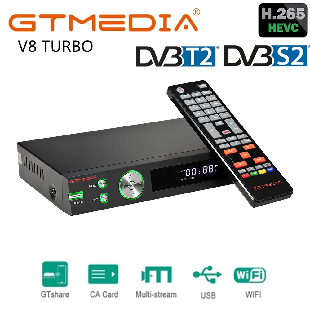 GTmedia V8 Turbo спутниковый приемник телевизионная коробка декодер высокого уровня DVB