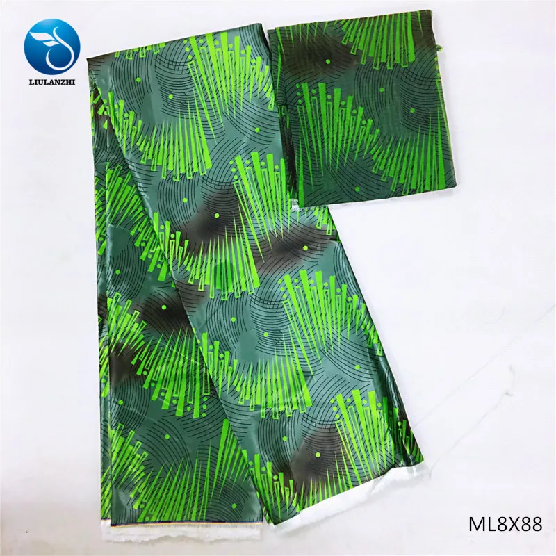 LIULANZHI вощеная ткань нигерийская шелковая воск Анкара печать восковая ткань s ML8X99 - Цвет: ML8X88
