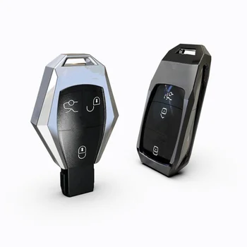 

Alloy Remote Smart Key Shell Case For Mercedes Benz AMG key back cover C/ E /S Class GLC GL 2018-2020 Benz Key protector Case