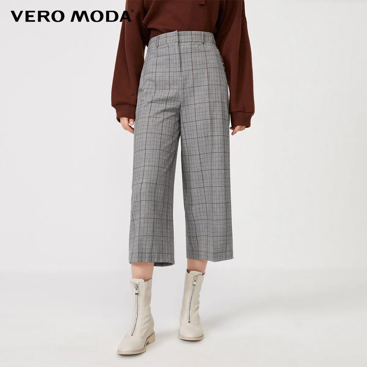 Vero Moda Women's Chequered Leopard Straight Capri Pants | 31946J510 Vero Moda Women's Chequered Leopard Straight Capri Pants | 31946J510