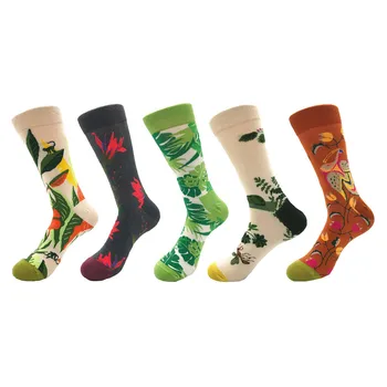 

Fashion Men Women Unisex Casual Cotton Print Middle stockings Socks