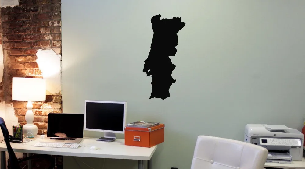 Portugal Map Sticker Decal Posters Coffee Shop Vinyl Wall Decals Pegatina Decal Decor Mural Portugal Map Sticker