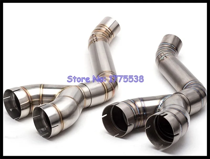 Titanium Alloy Motorcycle Exhaust Muffler Link Pipe for S1000RR 10-14 S1000R 14-16 Motorbike Muffler Exhaust Connect Mid Pipe - Image 2