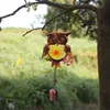 Creative Metal Glass Wind Chimes Cute Hummingbird Owl Butterfly Wind Chimes Hanging Ornament Home Decoration Wind Bells Crafts ► Photo 3/6