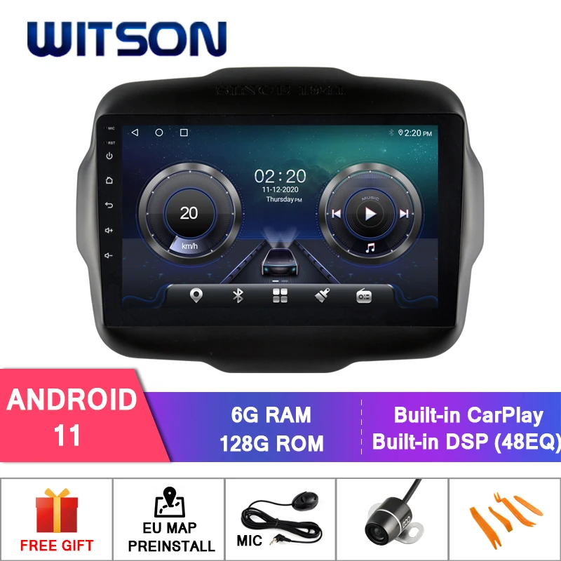 Автомобильная DVD-система WITSON Android 11 для JEEP RENEGADE 2016-2018 автомобильный