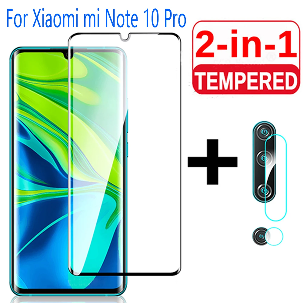 2-в-1 Камера объектив Защитная пленка для Xiaomi mi Note 10 Pro закаленное Стекло Экран на