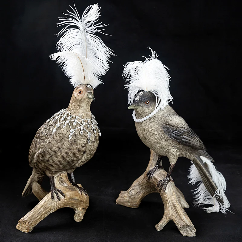 

American Retro Lady Animal Statue Series Ornaments Otter Style Home Living Room Office Desktop Decoration Ornaments Gifts