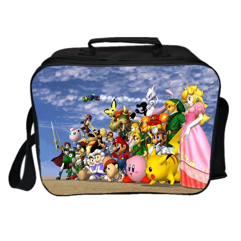 Супер Марио Smash Bros сумка для ланча сумка с теплоизоляцией пикника походная сумка через плечо Zelda свежая сумка-холодильник - Цвет: 10