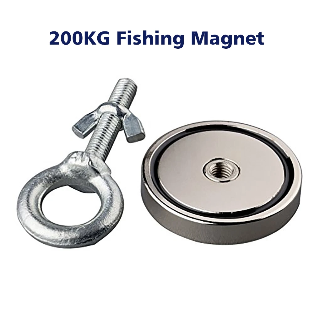 1200LBS Super Strong Neodymium Fishing Magnet Fishing Recovery Detecting N52 